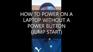 How to switch on laptop without power button