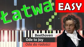🎹 Oda do radości (L. van Beethoven, Ode to joy) - Piano Tutorial (łatwa wersja) 🎵 NUTY W OPISIE 🎼