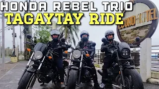 TAGAYTAY RIDE KAHIT MALAKAS ANG ULAN! | APORTS | HONDA REBEL 500