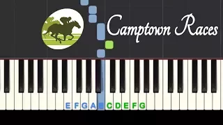 Camptown Races: easy piano tutorial with free sheet music