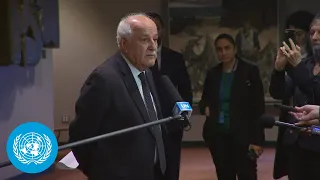 Palestine on the the Middle East - Media Stakeout | Security Council | United Nations