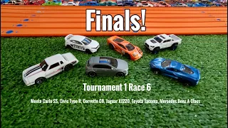 Tournament 1 finals! Racing the fastest of the fast on the super 6! #hotwheelsracing #matchbox