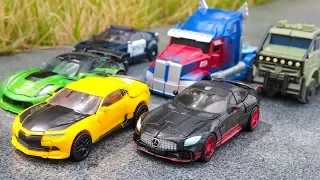 Transformers 5 TLK Optimus Prime Bumblebee Drift Hound Barricade & 4 AOE Crosshairs  Car Robot Toys
