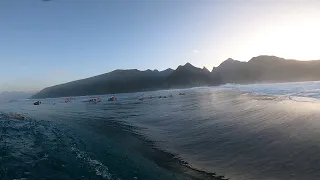 POV RAW CLIPS BIG GLASSY TEAHUPO’O PADDLE SESSION AT DAWN