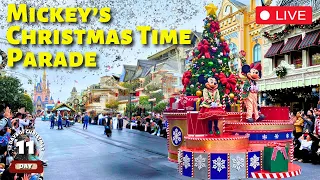 🔴LIVE🔴Mickey's Once Upon a Christmastime Parade At Magic Kingdom | 12 Streams Of Christmas Day 11