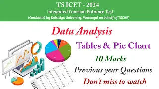 AP ICET 2024 || Data Analysis || Tables || Pie Chart || All Models || Easy Explanation || 10 Marks