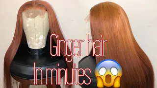 THE PERFECT GINGER HAIR COLOR || COLORING A WIG IN UNDER 10 minutes ||Beginner friendly Watercolor