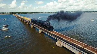 Union Pacific “Big Boy” No. 4014 crossing Lake Houston