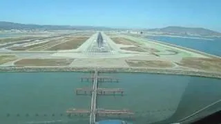 KLM Boeing B747-400 Landing San Francisco Cockpit view