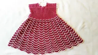Платье "малинка" на девочку 5-6 лет Часть 1/2 / How crochet a dress