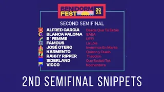 🇪🇸 Benidorm Fest 2023 - 2nd Semifinal Snippets - Eurovision 2023 Spain