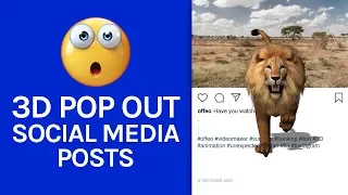 3D POP OUT Social Media Posts