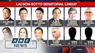 Lacson-Sotto ticket finalizing senatorial slate for 2022 elections | ANC