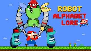 Mario vs The Giant BIGGEST ROBOT Alphabet Lore Maze | GM Animation