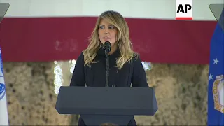 Melania Trump visits servicemembers and families