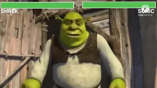 Shrek VS Sonic With Healthbars