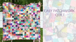 Easy Patchwork Quilt tutorial