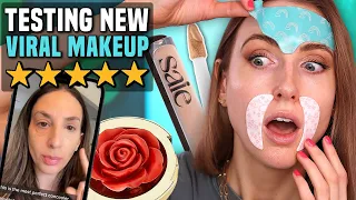 Testing NEW MAKEUP that went VIRAL... is it worth buying??