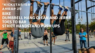 "Kickstarter" | Bike + Dumbbell Hang Clean and Jerks + Toes to Bar + Strict Handstand Push Ups