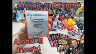 Our First REDEMPTION Pull! 2021 Panini Mosaic vs Topps Chrome Baseball - Which Blaster Box Is Best?