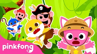 Esconde-Esconde na Selva com a Família Tubarão❗️ | Esconde-Esconde | Pinkfong Canções para crianças