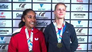 💬 La réaction de Camille Lutz & Prithika Pavade juste après leur victoire double dames