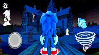 Play as Sonic the Hedgehog in Granny Chapter Two | Helicopter Escape Mod