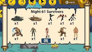 Night 61 Survivors Unlocked All Items Boss Titan | Stick War Legacy