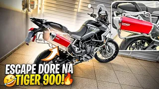 COLOQUEI ESCAPE DORE NA TIGER 900 RALLY ARAGON OLHA ESSE SOM 🤯🔥