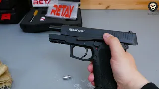 Охолощенный пистолет Retay S2022 (Sig Sauer 2022, black) видео обзор