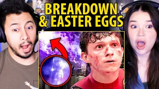 SPIDERMAN NO WAY HOME BREAKDOWN! Easter Eggs & Details You Missed | New Rockstars | Reaction!