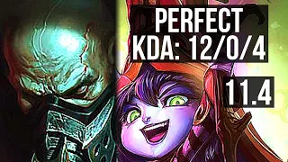 URGOT vs LULU (TOP) | 12/0/4, 2.4M mastery, 1200+ games, Legendary | NA Diamond | v11.4