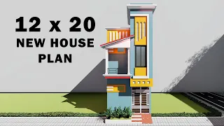 Small Frant elevation 3D 12x20 ghar ka naksha 12*20 makan ka naksha 12 by 20 house plan