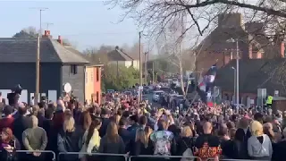 Keef flint RIP funeral love you Keef funeral procession arrives at Bocking church