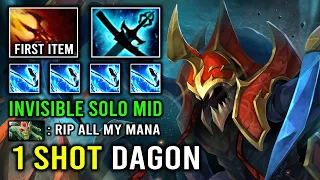 How to Solo Mid Nyx Assassin LEVEL 5 Dagon First Item Instant 1 Shot Everyone Dota 2