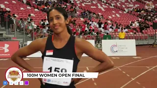 Shanti Pereira, Elizabeth Tan (New PB) - 100m Final [Singapore Open 2023] Apr 28, 2023