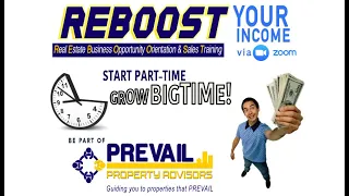 REBOOST - Real Estate Business Opportunity Orientation & Sales Training May 2022 [ 1 / 4]