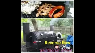 Reverse flow/traditional offset smoker duo