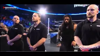 Roman Reings vs Seth Rollins and Kane,Randy Orton attack Seth Rollins, Smackdown 03-19-2015