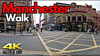 Manchester City Centre Walk | 4k/60fps | September 2023