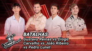 Gustavo Reinas vs Diogo Carvalho vs João Ribeiro vs Pedro Lunet | The Battles | The Voice Portugal