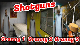 granny shotguns all chapter | granny 1,2,3 weapons