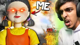 GTA 5 : I Become SQUID Game DOLL and DESTROYED Los Santos !! MALAYALAM