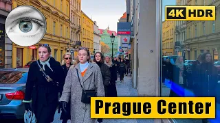 Prague Center Sunny Weather Walking Tour 🇨🇿 Czech Republic 4k HDR ASMR