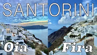 SANTORINI, GREECE OIA & FIRA WALKING TOUR | VIEWS | DINING | SHOPPING