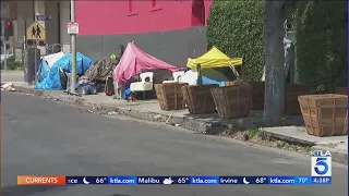 Hollywood businesses install planters on sidewalk to deter homeless encampments