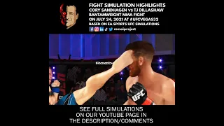 #UFCVegas32 Cory Sandhagen vs TJ Dillashaw Fight Simulation Highlight July 24 2021 #ufcapex #shorts