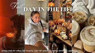 FALL DAY IN THE LIFE | decor shopping, back to school haul, life updates, cozy night in, etc.