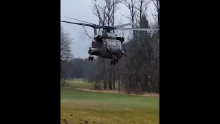 German Sikorsky CH-53G Transport Helicopter Take Off.