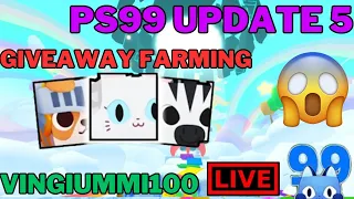 🔴LIVE: Pet Simulator 99 -  Giveaway Farming! Getting GODLY Loot!🎉🎉🎉